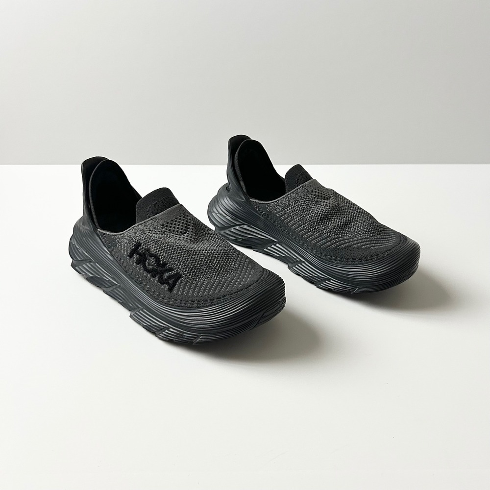 NEW Hoka Restore TC Sneakers Black Slip On Comfort Size 9 Men 10 Women